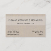 Carte De Visite Planification élégante vintage d'événement de (Dos)