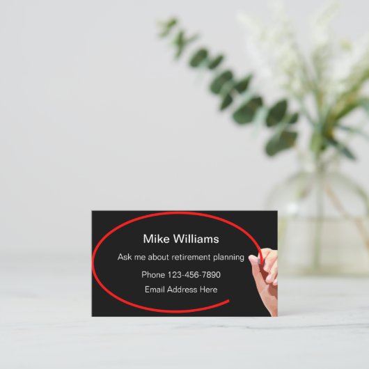 Carte De Visite Planification financière de la retraite (Debout devant)