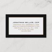 Carte De Visite Planification immobilière en or noir (Dos)