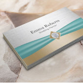 Carte De Visite Planification mariage Ruban Turquoise Moderne Arge
