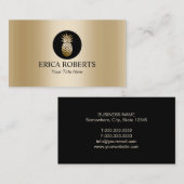 Carte De Visite Planification moderne d'événement de mariage d'or (Devant / Derrière)