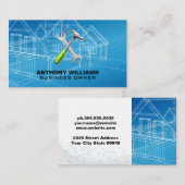 Carte De Visite Plans | Construction | Entrepreneur général (Devant / Derrière)