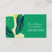 Carte De Visite Plant Abstract Home Design  (Devant)