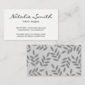 Carte De Visite Plante (Devant / Derrière)