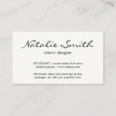 Carte De Visite Plante (Devant)