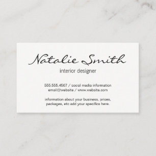 Carte De Visite Plante