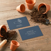 Carte de visite plante bleu jardinier