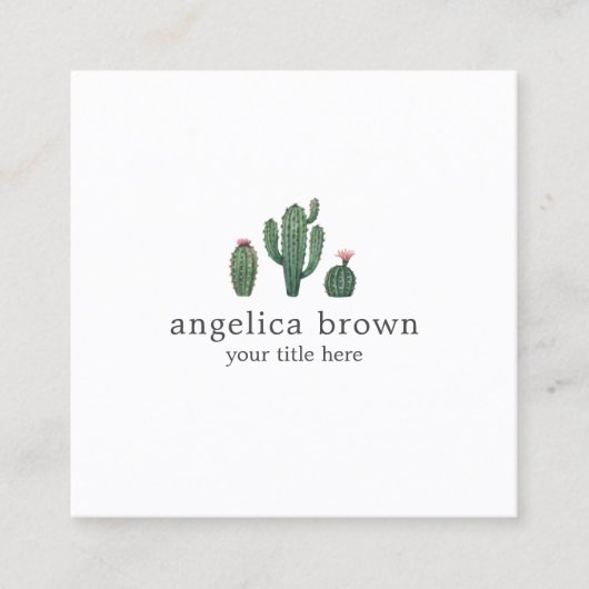 Carte de visite Plante de Cactus (Devant)