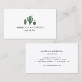 Carte de visite Plante de Cactus (Devant / Derrière)