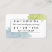 Carte de visite Plante de la maison Aquarelle (Dos)