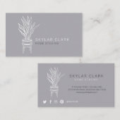 Carte De Visite Plante de la maison en pointillés Accueil en trans (Devant / Derrière)