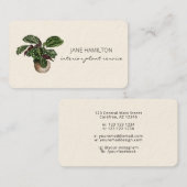 Carte De Visite Plante design d'intérieur (Devant / Derrière)