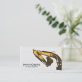 Carte De Visite Plante d'excavateur de construction professionnell (Debout devant)