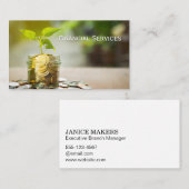 Carte De Visite Plante en pleine croissance du pot de changement (Devant / Derrière)