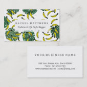 Carte De Visite Plante et bananes de fromage suisse d'aquarelle (Devant / Derrière)