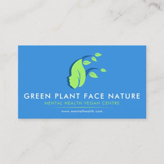 Carte De Visite Plante Face Nature Vegan (Devant)
