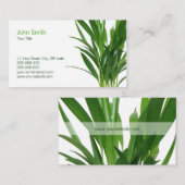 Carte De Visite Plante Feuille vert (Devant / Derrière)
