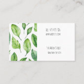 Carte De Visite plante feuille vert (Dos)
