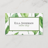 Carte De Visite plante feuille vert (Devant)