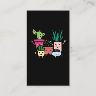 Carte De Visite Plante Lover Kawaii Cactus Collection Jardin