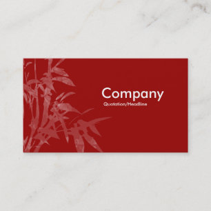 Carte De Visite Plante - Maroon (Deux Tons)