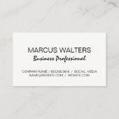 Carte De Visite Plante Motif Feuille (Dos)