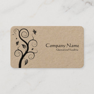 Carte De Visite Plante Posh - Noir sur Blanc (Platine)
