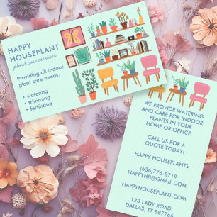 Carte De Visite Plante Sitter Houseplant Plante Watering Maison
