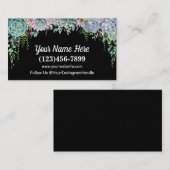 Carte de visite Plante Succulent Conception enchan (Devant / Derrière)