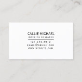 Carte De Visite Plante vert aquarelle (Dos)