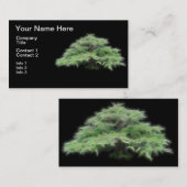 Carte De Visite Plante verte d'arbre de bonsaïs (Devant / Derrière)