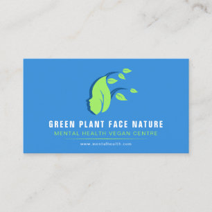 Carte De Visite Plante Visage Nature Végétalien