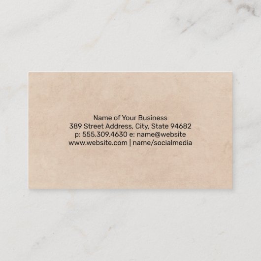 Carte De Visite Planter une semence (Dos)