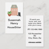 Carte De Visite Plantes de la maison des animaux domestiques (Devant / Derrière)