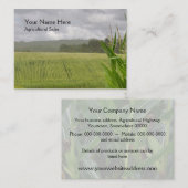 Carte De Visite Plantes de maïs dans un paysage de ferme (Devant / Derrière)