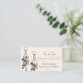 Carte De Visite Plantes de script suspendues Merci (Debout devant)