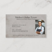 Carte De Visite Plantes rustiques en pots pour chefs ou chefs cuis (Dos)