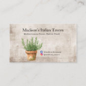 Carte De Visite Plantes rustiques en pots pour chefs ou chefs cuis (Devant)