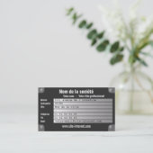 Carte De Visite plaque constructeur (Debout devant)