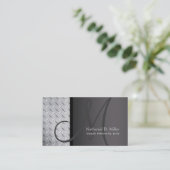 Carte De Visite Plaque d'acier découpée au diamogramme (Debout devant)