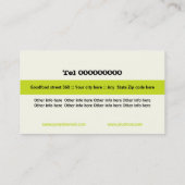 Carte De Visite Plaque de couverts en texte du restaurant ivoire d (Dos)