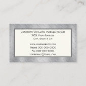 Carte De Visite Plaque de diamant métallique avec Monogramme (Dos)