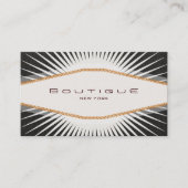 Carte De Visite Plaque de diamant noir et blanc rétro (Devant)