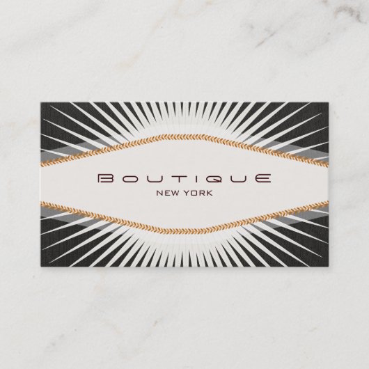 Carte De Visite Plaque de diamant noir et blanc rétro (Devant)