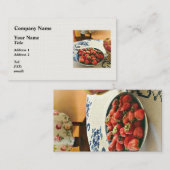 Carte De Visite Plaque De Fraises (Devant / Derrière)
