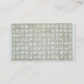 Carte De Visite Plaque de l'écriture idéographique du temple d'I (Dos)