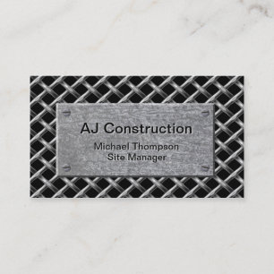 Carte De Visite Plaque de métal professionnelle de construction