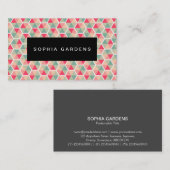 Carte De Visite Plaque de nom - Hexagon Motif 04 (Devant / Derrière)