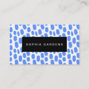 Carte De Visite Plaque de nom - Paint Strokes - Baby Blue