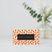 Carte De Visite Plaque de nom - Paint Strokes - Orange (Debout devant)